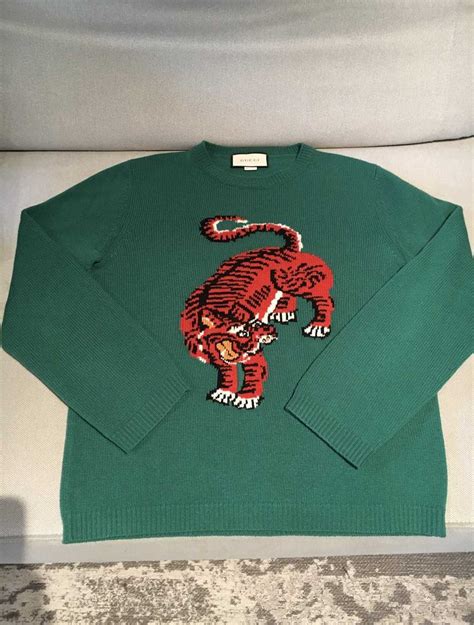 gucci tiger sweater lil pump|Gucci tiger button up.